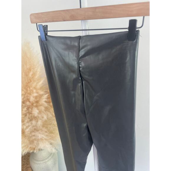 Joie Black Faux Leather High Rise Leggings Small Moto Goth Biker Style - Picture 8 of 8